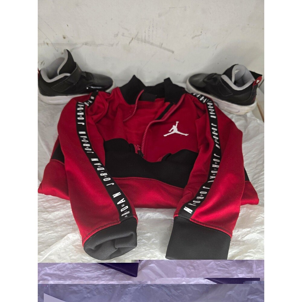 Jordan Full-Zip Track Jacket Size 3-4T & Stay Loyal 3 Sneakers Size 8C Outfit